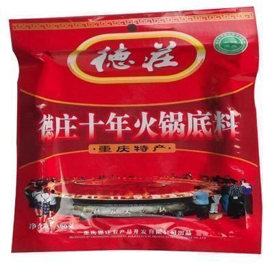 德庄 德庄十年火锅底料300g袋装 辣味 重庆火锅底料 调味品 调味料