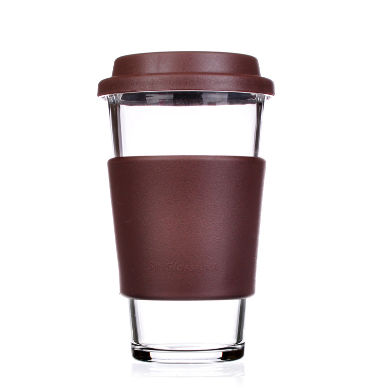 三光云彩(GLASSLOCK)韩国进口钢化耐热玻璃水杯茶杯 咖啡色RC106 500mL