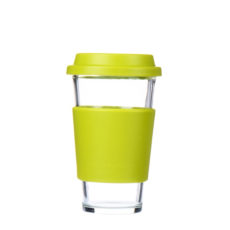 三光云彩(GLASSLOCK)玻璃水杯韩国进口钢化耐热玻璃茶杯果汁杯牛奶杯苹果绿 RC106-1 500ml钢化玻璃水杯