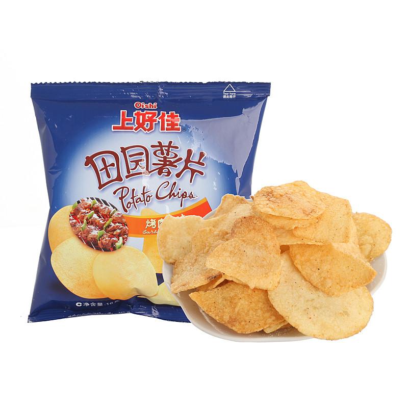 上好佳 非油炸 田园薯片烤肉口味 16g/袋