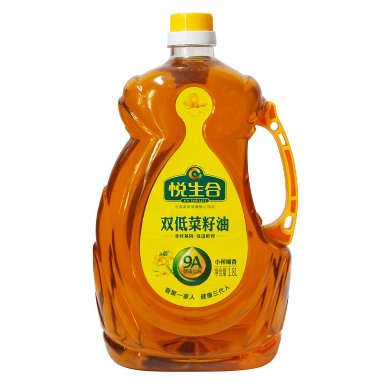 悦生合小榨绵香双低菜籽油1.8L