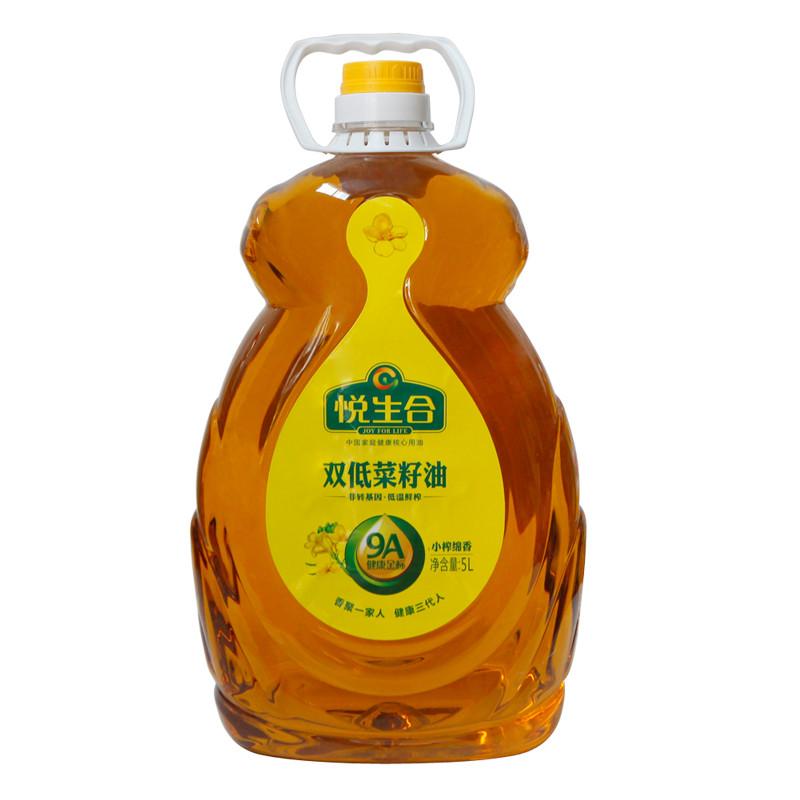 悦生合小榨绵香双低菜籽油5L