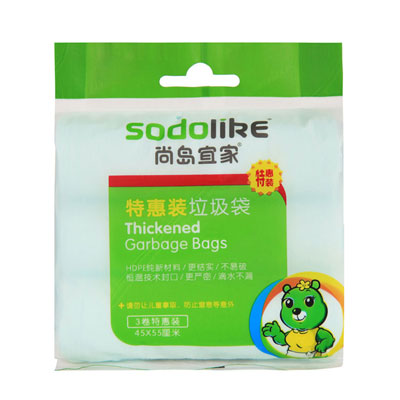 [苏宁易购超市]尚岛宜家三卷垃圾袋特惠45cm*55cm*3卷加厚颜色随机蓝色