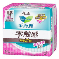 花王乐而雅(Laurier)特长日用卫生巾 零触感特薄护翼型25cm16片 花王出品 国产