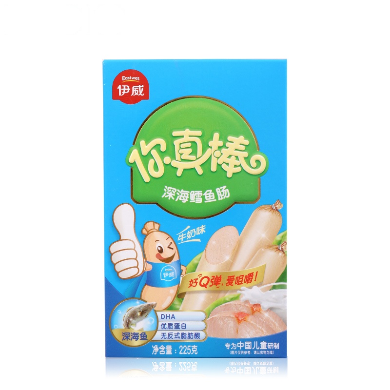 [苏宁红孩子]伊威你真棒深海鳕鱼肠225g