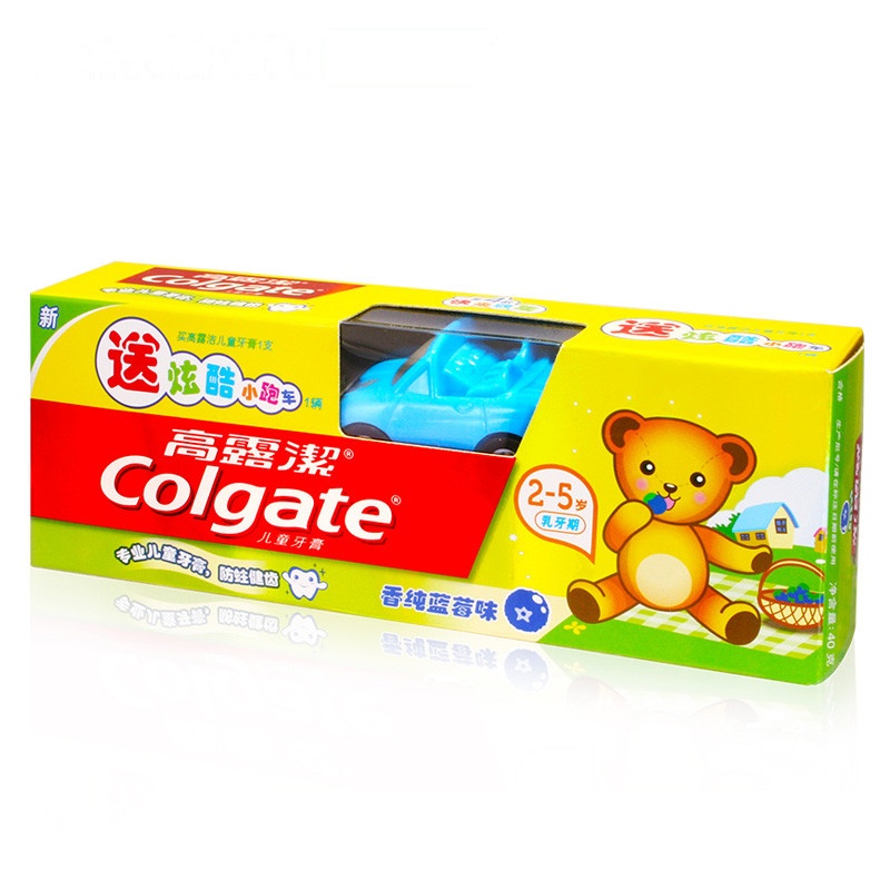 高露洁(Colgate)儿童牙膏(2-5岁) 蓝莓味40g(送赠品)