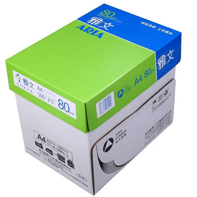 亚太森博 雅文 80g A4复印纸/全木浆中性电脑打印纸 5包/箱