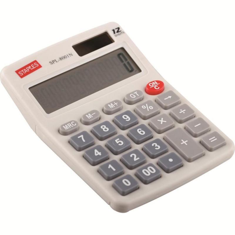 Staples史泰博 SPL-8001N 12位双电源中小型计算器