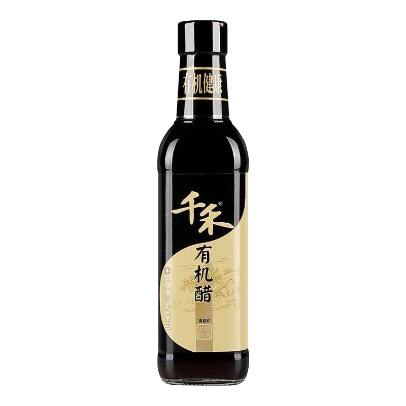 千禾有机醋500mL 纯酿原浆食用醋 有机认证 瓶装调味品 中国四川眉山市