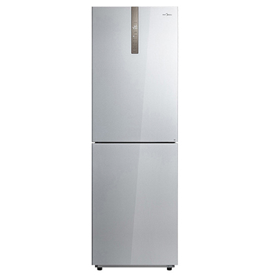 美的(Midea)BCD-261WGM 261升 风冷无霜 玻璃面板 电脑控温 双开门家用节能双门两门电冰箱