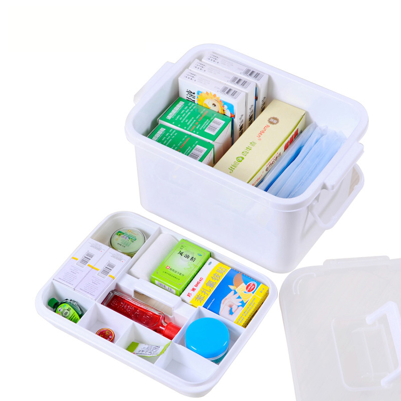 宝优妮 家庭医药收纳箱 家用急救箱DQ-YX01 白色