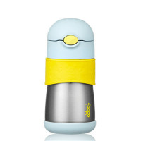 膳魔師(THERMOS)儿童奥氏体不锈钢 SUS304保温杯宝宝直饮杯吸管杯双盖水杯防漏 FFH-293 BL 适用于8