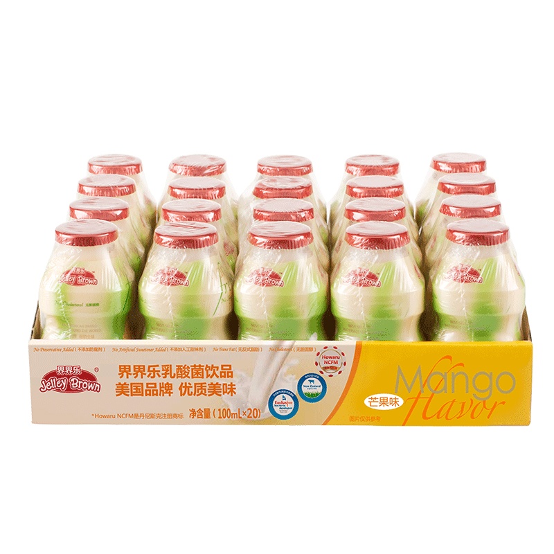 JelleyBrown 界界乐 儿童乳酸菌饮料 芒果味100ml*4瓶