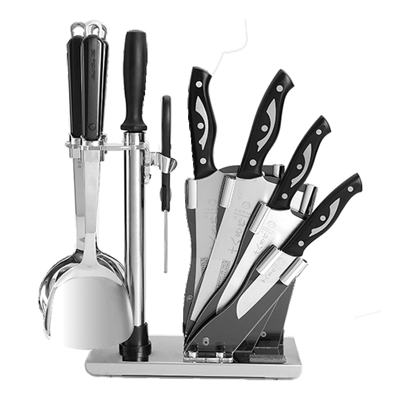 十八子作勺子不锈钢铲子菜刀厨具菜刀套装组合S1418翔悦10件套刀具