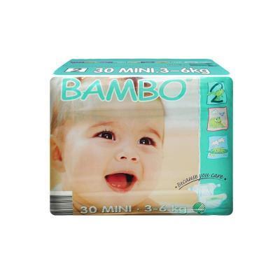 BAMBO 班博 绿色生态 婴儿纸尿裤 2号S码(3-6公斤)30片 (丹麦进口)