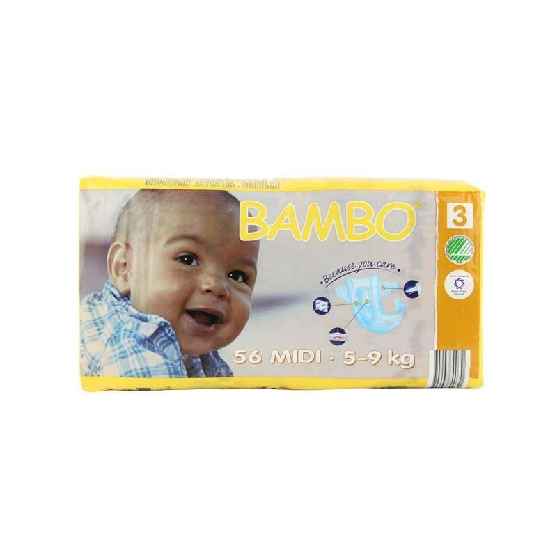 BAMBO 班博 绿色生态 婴儿纸尿裤3号 M码 (5-9公斤) 56片 (丹麦进口)