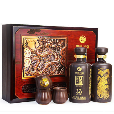 贵州习酒 52度500ml*2瓶 技开国色天香12典藏陈酿礼盒酒 浓香型白酒
