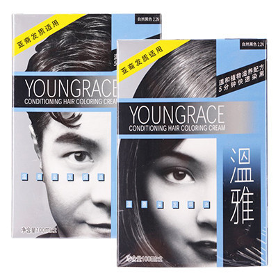 温雅染发焗油--自然黑100ml*2