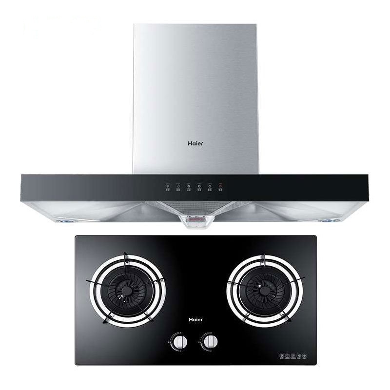 海尔E900T5+QE3BS1(12T)不锈钢大风量大吸力油烟机燃气灶具套餐