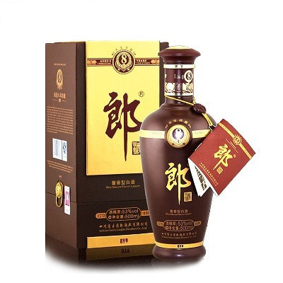 郎酒 八年 陈酿 53度 500ml 酱香型 白酒 单瓶装