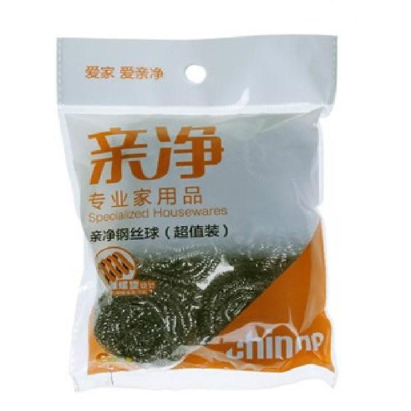 亲净3606 厨房强力去污清洁球不锈钢丝球锅刷 6只装 耐用不伤手