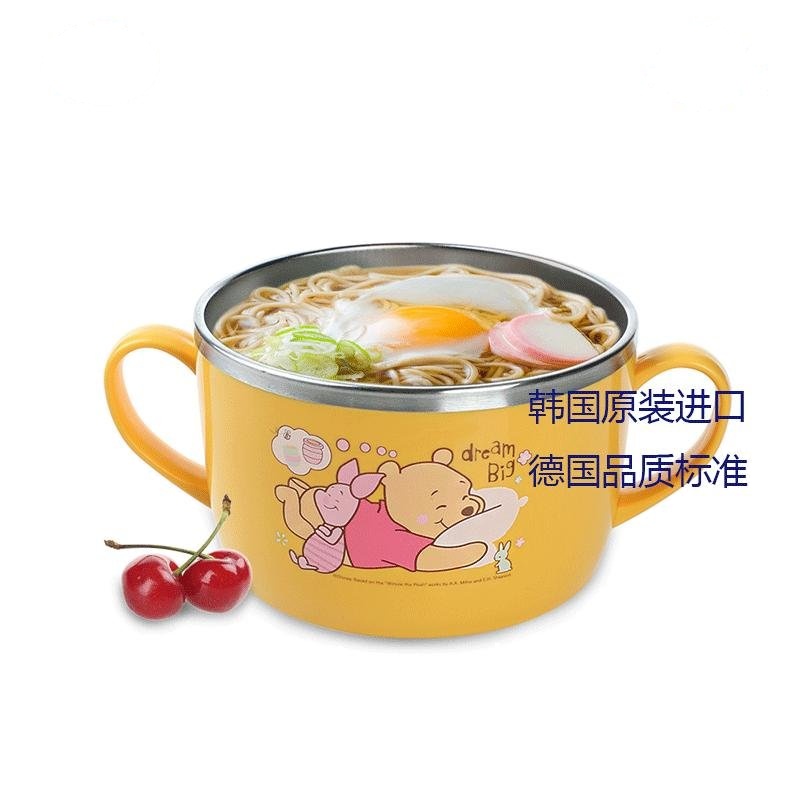 迪士尼(Disney)维尼TKCP11001-05不锈钢双手柄面碗(配盖)