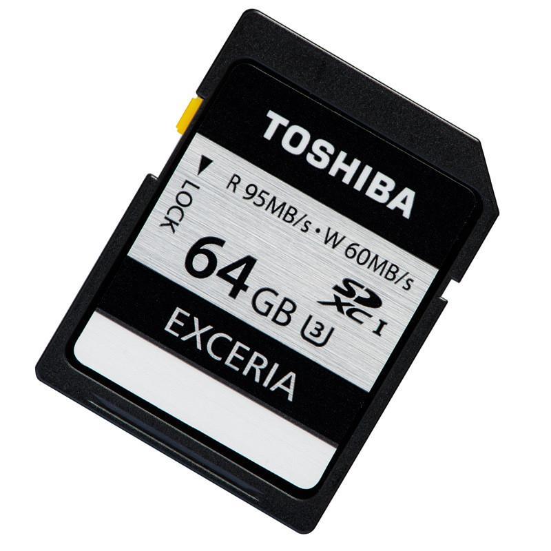 东芝(TOSHIBA)EXCERIA 极至瞬速 U3 SDHC-64G 读95M写60M 支持4K高清