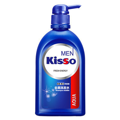 KISSO极是男士无硅油去屑洗发水保湿黑亮400ml