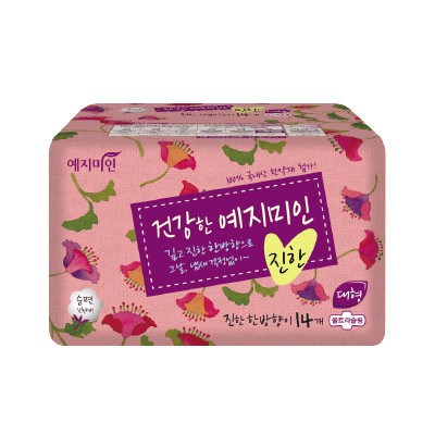 yejimiin 睿智美人韩国原装进口纯棉浓郁汉方护翼;纤巧卫生巾23cm x16片