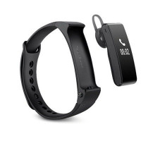 HUAWEI华为Talkband B2智能手环 蓝牙耳机与智能手环完美结合+金属机身+触控屏幕+TPU腕带 运动版(黑)