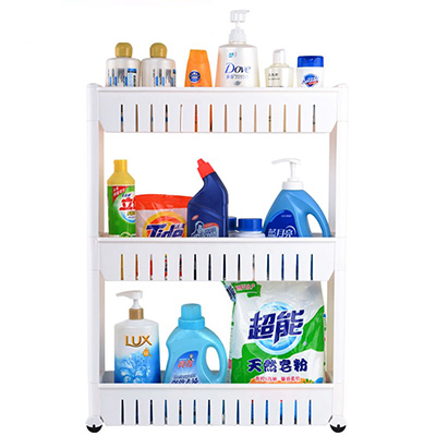 奕辰 收纳三层夹缝置物架 白色