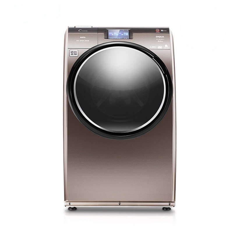 三洋(SANYO)DG-L8033BHCT 8公斤全自动变频烘干一体斜式滚筒洗衣机(摩卡金)