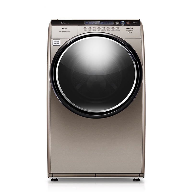 三洋(SANYO) 8公斤全自动变频烘干一体斜式滚筒洗衣机DG-L8033BAHC(摩卡金)