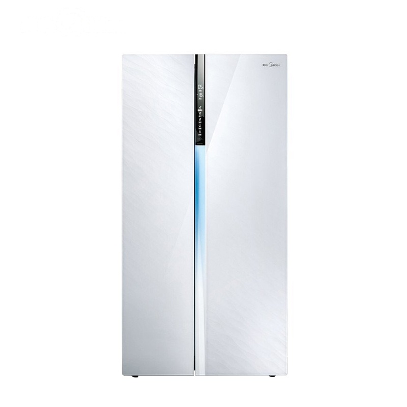 美的冰箱BCD-565WKGPZM 565升 风冷无霜 变频智能 玻璃面板 家用对开门冰箱
