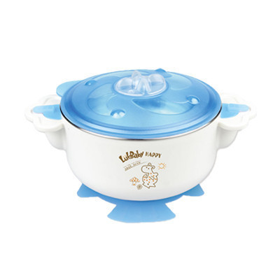 运宝Lukbaby 不锈钢保温注水吸盘碗
