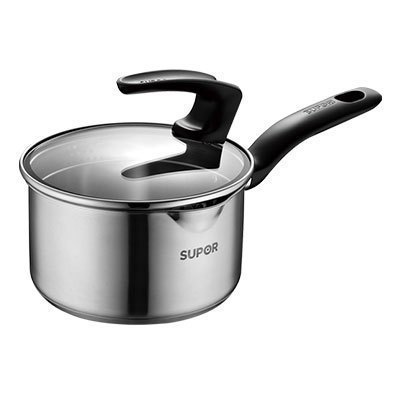苏泊尔(SUPOR)奶锅ST16J1 巧立304不锈钢 可立盖复底 明火电磁炉通用