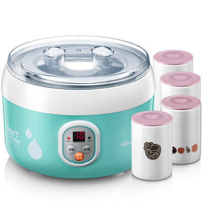 小熊(Bear) 酸奶机SNJ-560(陶瓷分杯) 食品级内胆 带分杯 定时操作 蓝色家用全自动酸奶纳豆一体机
