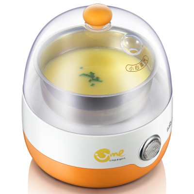 小熊(Bear)煮蛋器 ZDQ-2201 一次可蒸5个蛋 食品级不锈钢内胆蒸碗 PTC加热 橙黄蒸蛋器