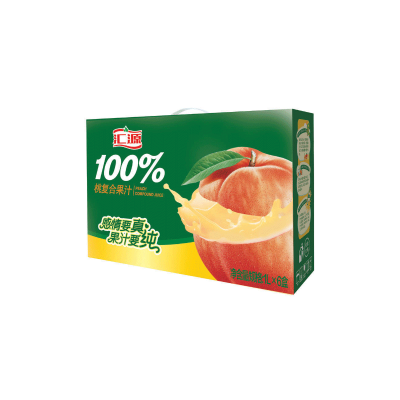汇源 100%桃果汁1L*6盒 便携装