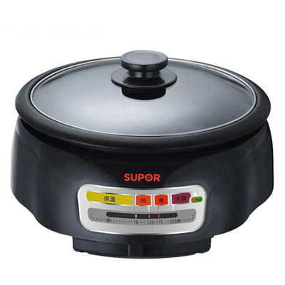 苏泊尔(SUPOR)HFK26E-130 电火锅多功能 4L 烤肉锅 多用锅 学生电煮锅 黑色