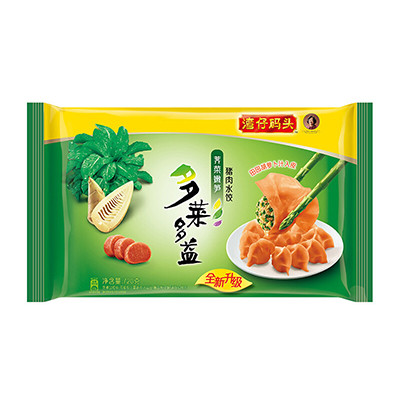 湾仔码头 多菜多益 荠菜嫩笋猪肉水饺720g(新老包装交替发货)