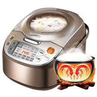 苏泊尔(SUPOR) CFXB40FC28-75 电饭煲 全景视窗智能球釜 4L大容量电饭煲 柴火饭香 香槟金