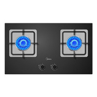 美的(Midea) 燃气灶JZT-MQ7252-G天然气灶具嵌入式黑晶面板安全灶