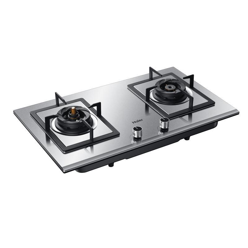 海尔燃气灶JZY-QHA902(20Y)\液化气台式嵌入式两用大火力 不锈钢家用燃气灶双灶