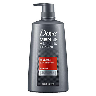 多芬(Dove) 男士+护理 磨砂净肤沐浴露 650g[联合利华]