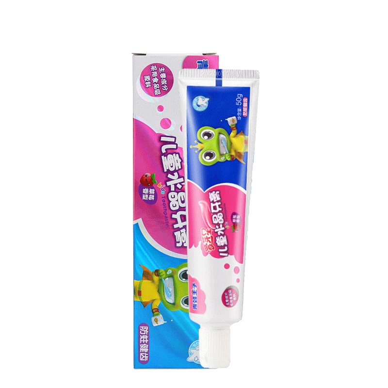 青蛙王子儿童水晶牙膏(草莓)50g水果口味防蛀牙保护牙齿