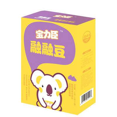 宝力臣宝宝辅食零食融融豆(蓝莓混合莓味)30克 盒装 小溶豆