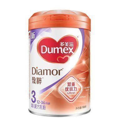 多美滋(Dumex) 致粹新护幼儿配方奶粉 3段(12-36月)900g (双重优抗力)