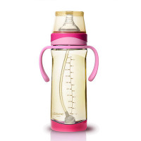 亲亲我(kidsme) 宽口径PPSU感温奶瓶 300ML红色 908196R
