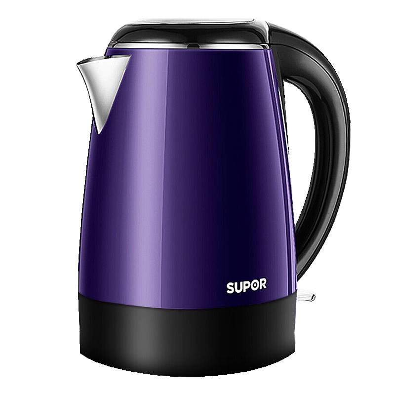 苏泊尔(SUPOR)电水壶SWF17E18C 304不锈钢内胆 紫色 1.7L STRIX温控器 双层防烫保温